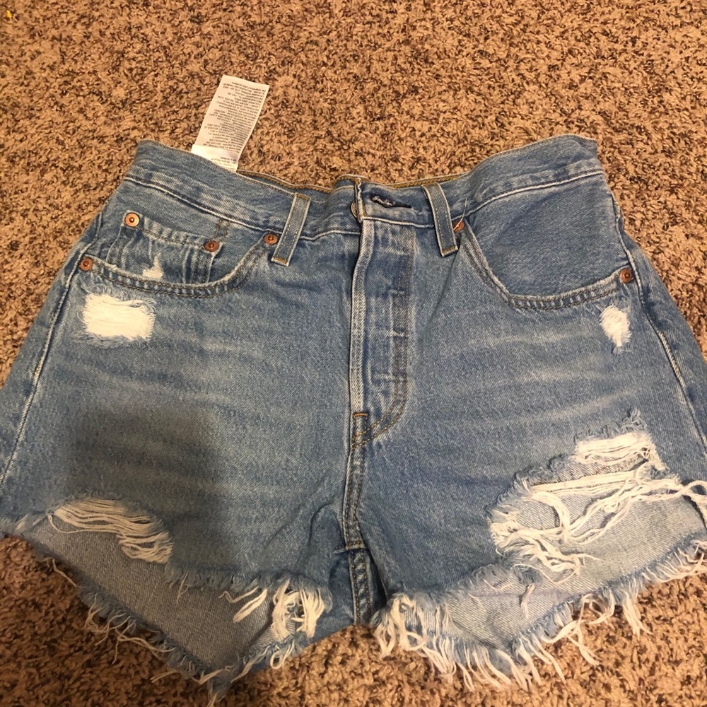Levis high waisted 501 shorts